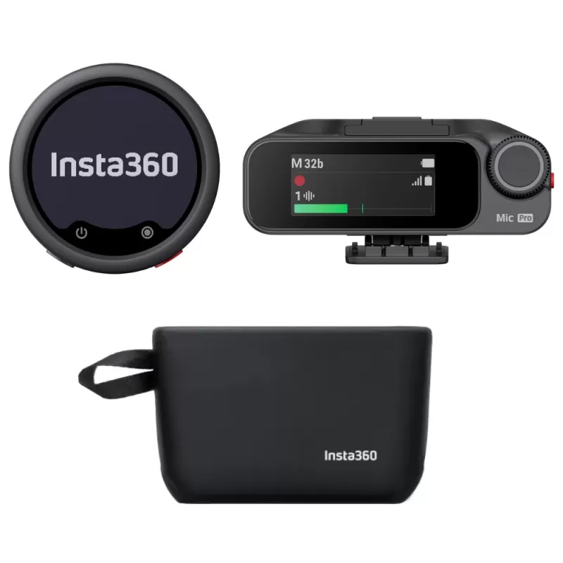 Micrófono Wireless Insta360 Mic Pro (1 TX + 1 RX) - Black (MIC PRO02)