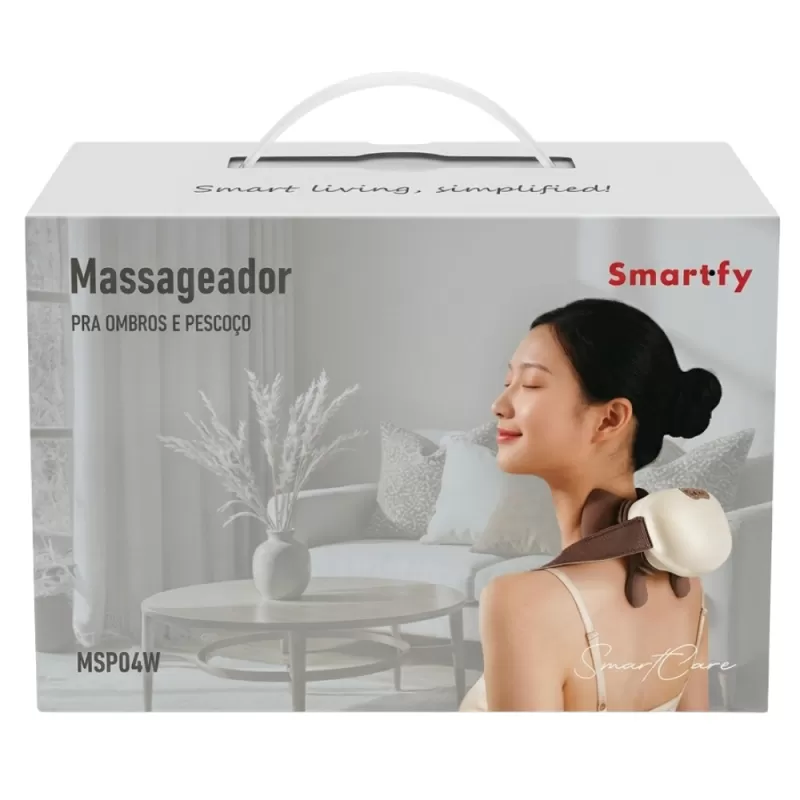Masajeador para Cuello/Hombros Smartfy MSP04W - White/Brown