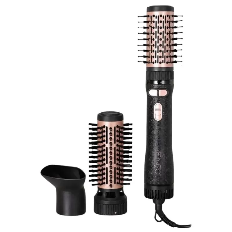 Secador Multiestilizador Rotativo Enzo En-6205 3 en 1 1000W 220V - Black/Pink