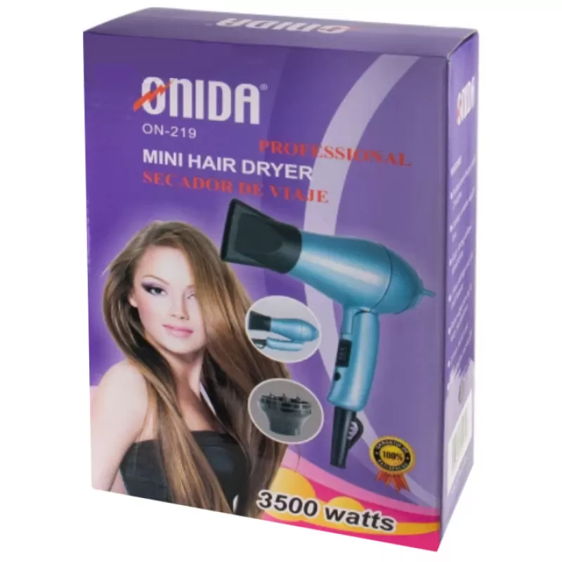 Mini Secador de Cabello Onida ON-219 Professional 3500W 2V - Black