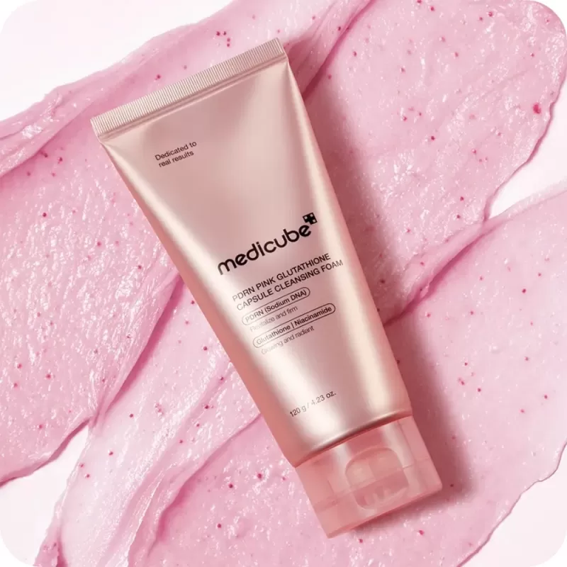Limpiador Facial Medicube PDRN Pink Glutathione Capsule Cleansing Foam - 120g