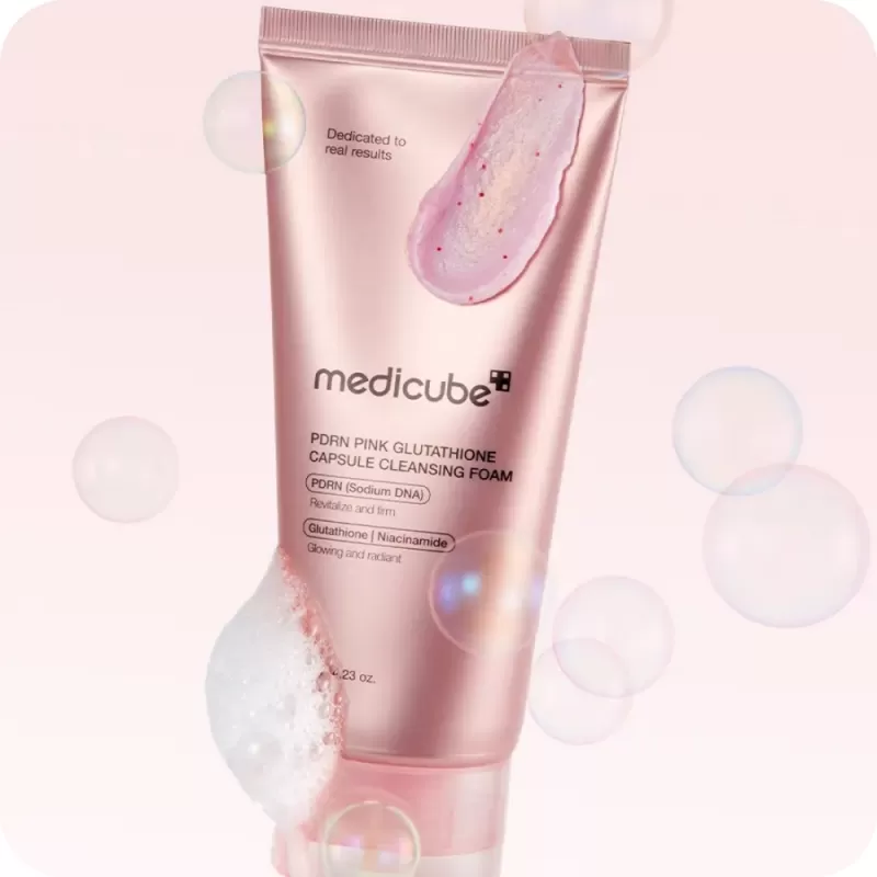 Limpiador Facial Medicube PDRN Pink Glutathione Capsule Cleansing Foam - 120g