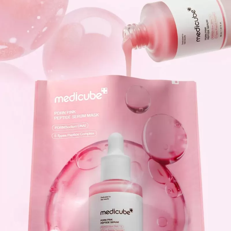 Mascarilla Facial Medicube PDRN Pink Peptide Serum 23g (1 Sheets)