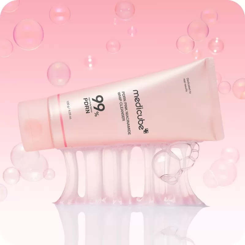 Limpiador Facial Medicube 99% PDRN Pink Niacinamida Whip - 120mL