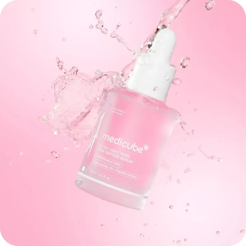 Sérum Facial Medicube Ultra Light PDRN Pink Peptide 3% Niacinamida - 30mL