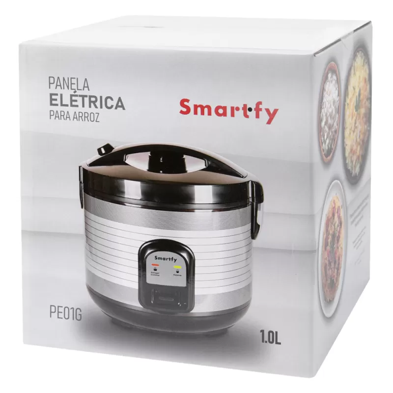 Olla Eléctrica para Arroz Smartfy PE01G 400W 110V 1L - Black/Silver
