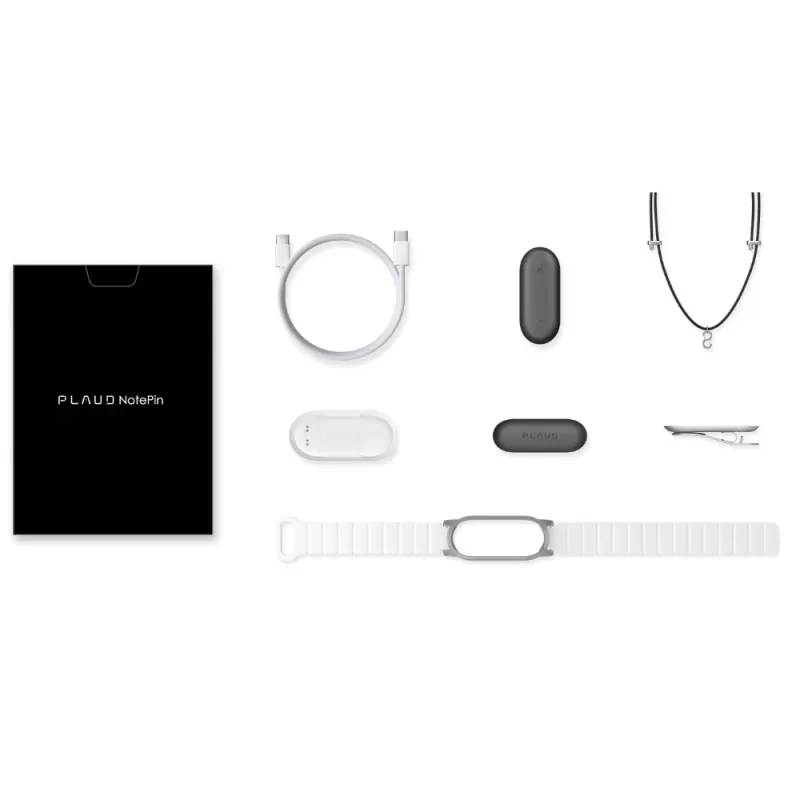 Grabador de Voz Plaud NotePin Bundle PN0200 Bluetooth - Cosmic Gray