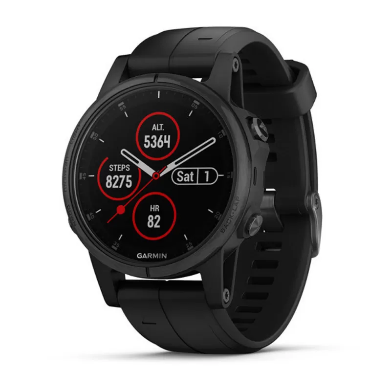 Reloj GPS Garmin Fenix 5S Plus Sapphire Negro 
