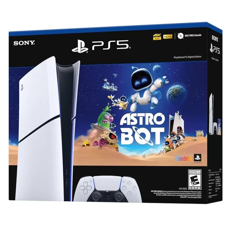 Consola Sony PlayStation 5 Slim CFI-2015 Digital 1TB SSD Astro Bot Bundle - White/Black