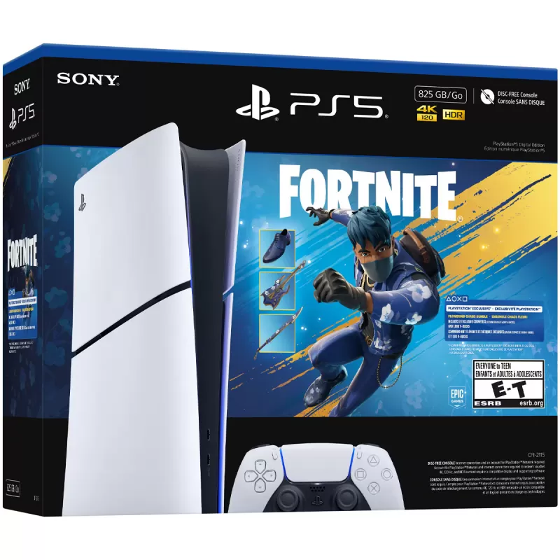 Consola Sony PlayStation 5 Slim Digital CFI-2115 825GB SSD Fortnite Flowering Chaos Bundle (Caja Fea)