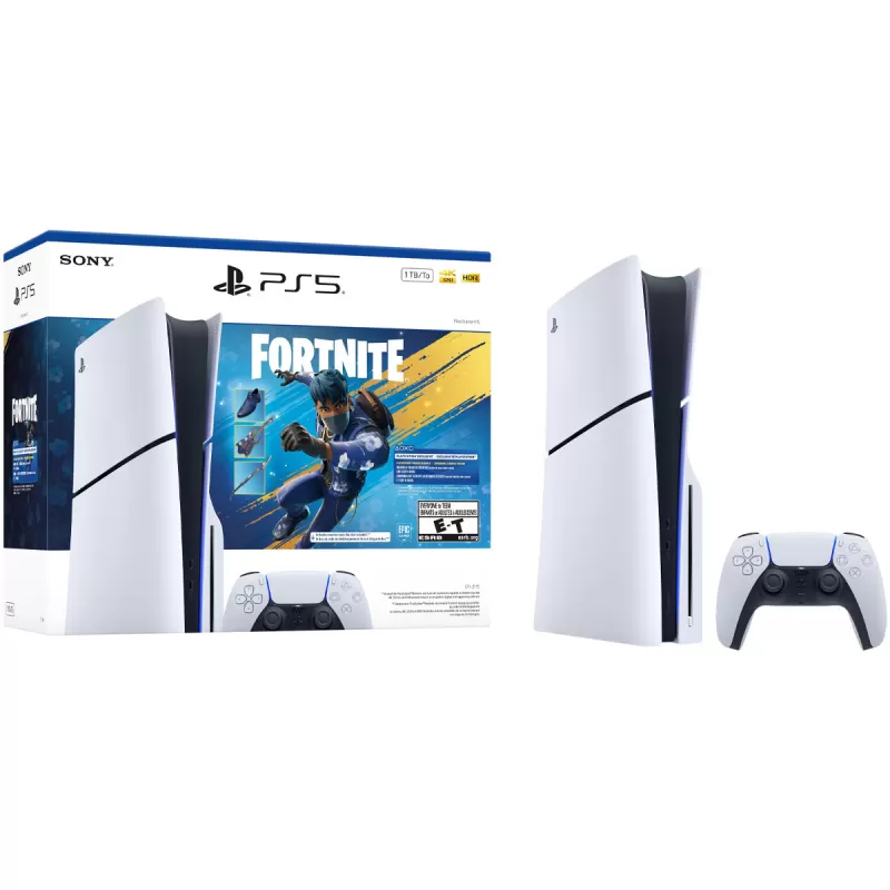 Consola Sony PlayStation 5 Slim Disk CFI-2115 1TB SSD Fortnite Flowering Chaos Bundle - White/Black