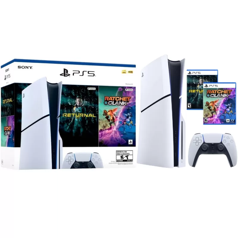 Consola Sony PlayStation 5 Slim CFI-2015 Disk 1TB SSD + Juegos: Returnal/Ratchet & Clank: Rift Apart