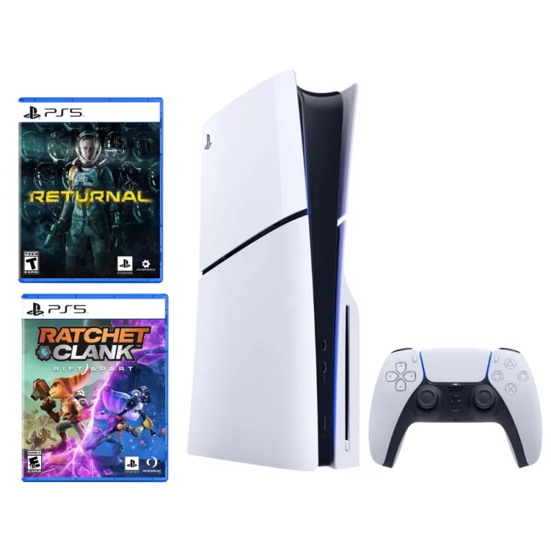 Consola Sony PlayStation 5 Slim CFI-2015 Disk 1TB SSD + Juegos: Returnal/Ratchet & Clank: Rift Apart