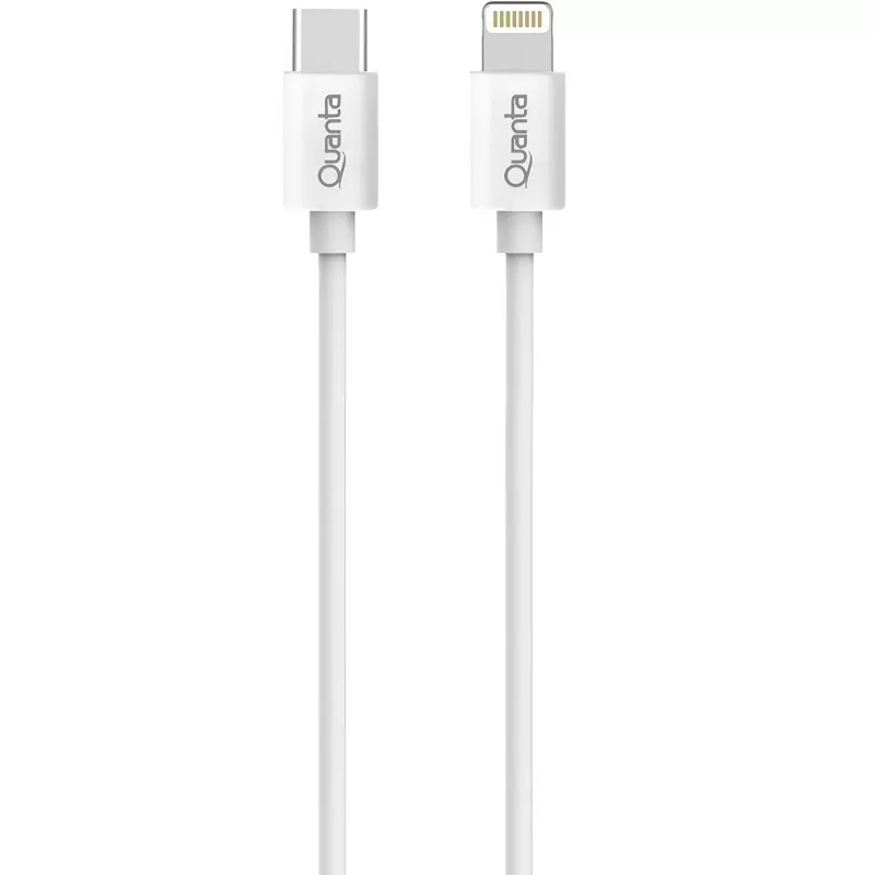 Cable Quanta QTCTL70 USB-C|Lightning 1m - White