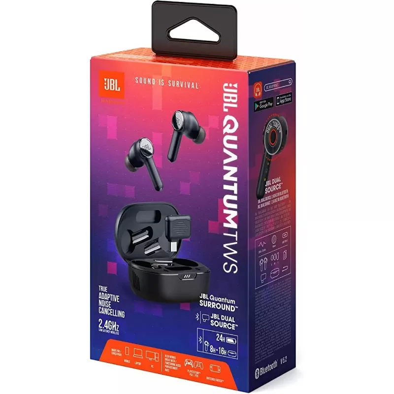 Auricular JBL Quantum TWS Bluetooth USB-C - Black