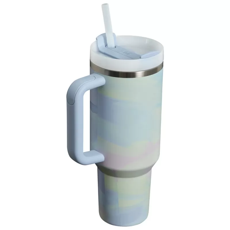 Vaso Térmico Stanley The Quencher H2.0 FlowState Tumbler 1.18L - Cool Serene Brushstrokes