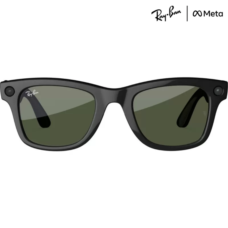 Lente de Sol Smart Ray-Ban Meta Wayfarer (Gen 2) RW4012 - Shiny Black/G-15 Green