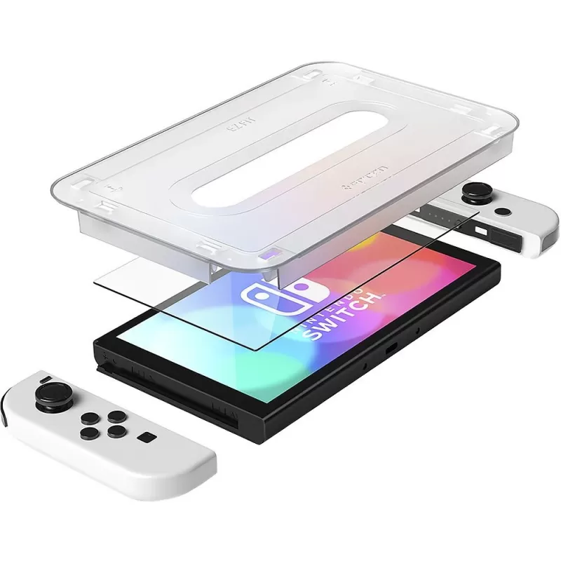 Pelicula Spigen Nintendo Switch OLED AGL03829 GlastR EZ Fit 