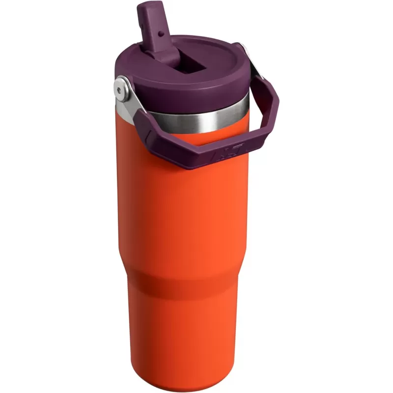 Termo Stanley Classic The IceFlow Flip Straw Tumbler 887mL - Plum Tigerlily