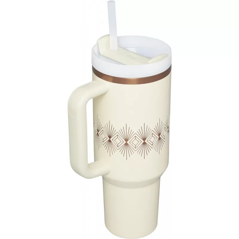 Vaso Térmico Stanley The FlowState Quencher H2.0 1.18L - Cream Gloss Deco