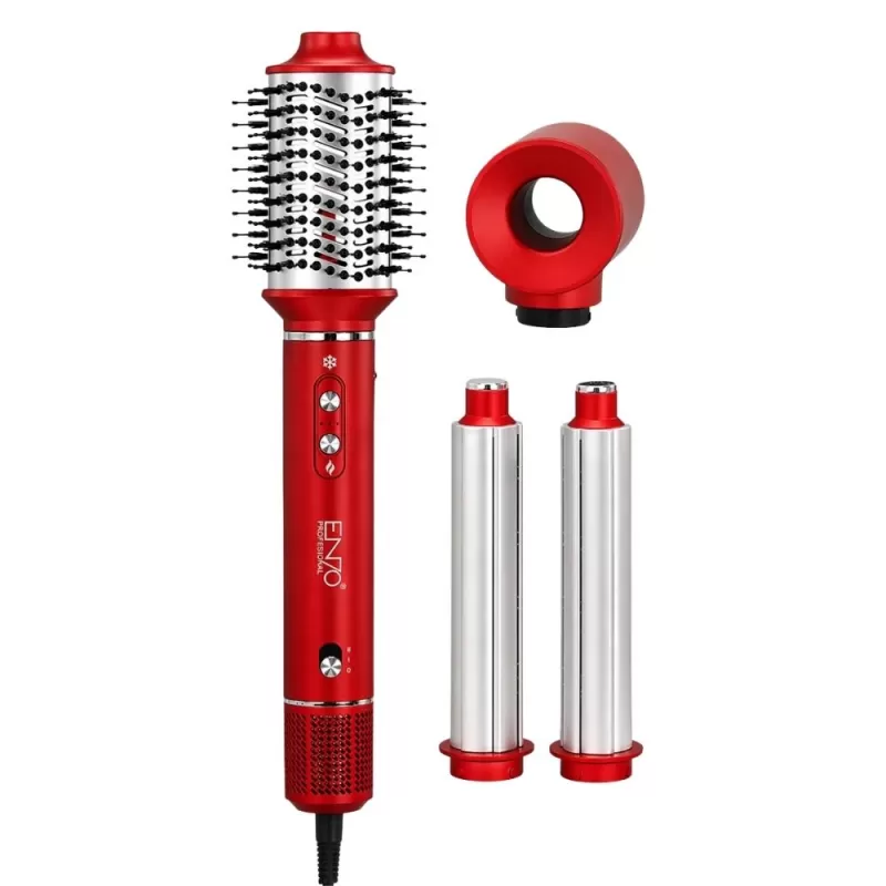 Secador Multiestilizador Enzo Supermotor EN-6225 4 en 1 1500W 220V - Red