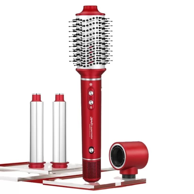 Secador Multiestilizador Enzo Supermotor EN-6225 4 en 1 1500W 220V - Red