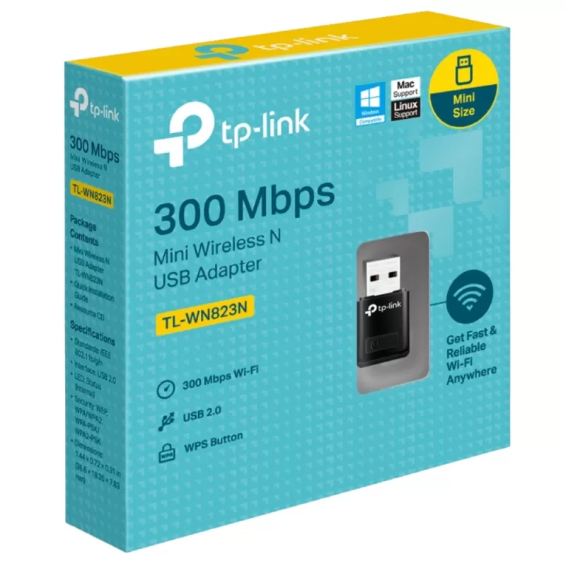 Adaptador Wireless USB TP-Link TL-WN823N 300MBPS