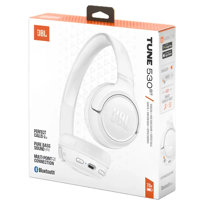 Auricular JBL Tune 530BT Bluetooth - White