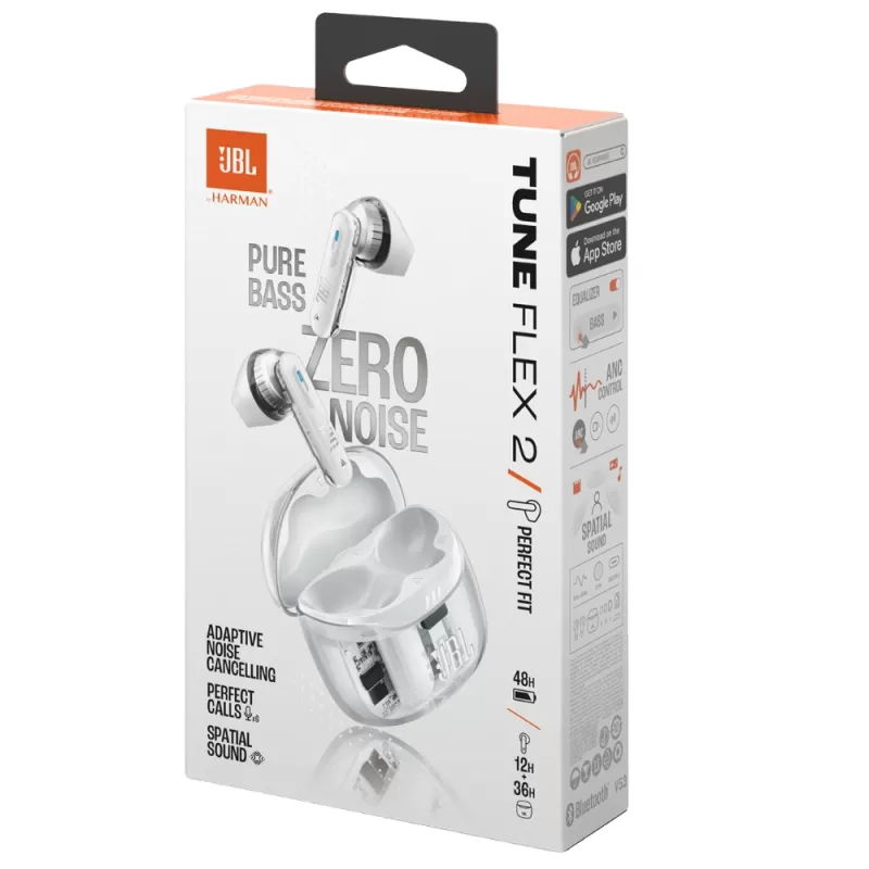 Auricular JBL Tune Flex 2 Bluetooth ANC - Ghost White