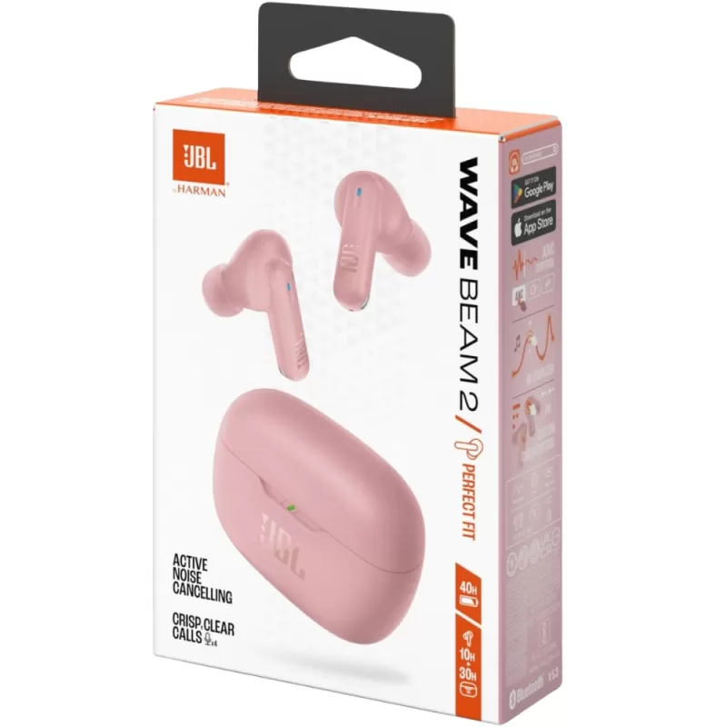 Auricular JBL Vibe Beam 2 Bluetooth - Pink