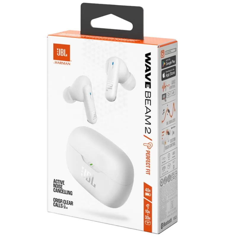 Auricular JBL Vibe Beam 2 Bluetooth - White