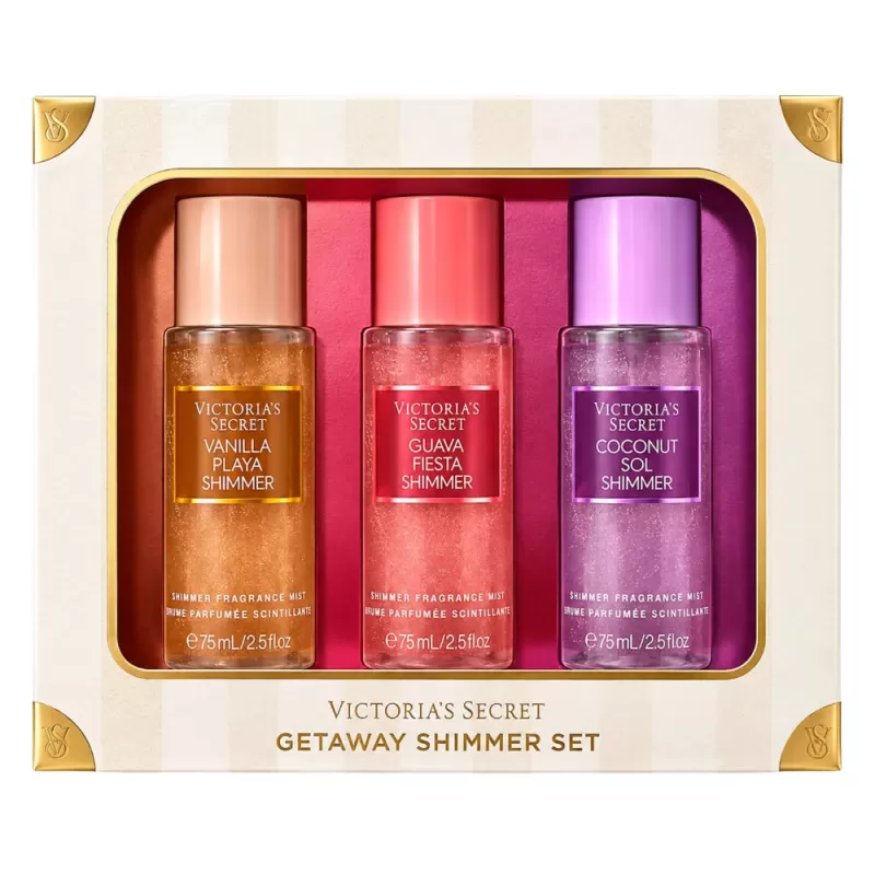 Kit Victoria's Secret Body Splash Getaway Shimmer - 75mL (3 unidades)