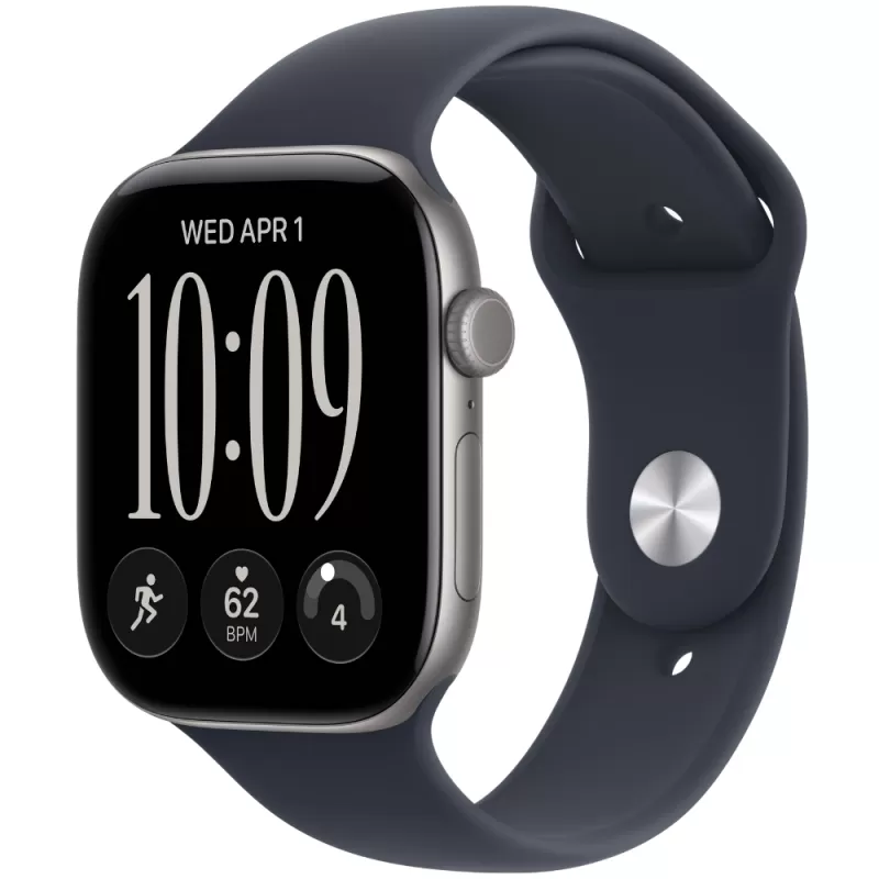 Apple Watch Series 12 MJEJ4BE/A 46mm GPS - Space Gray Aluminum/Navy Blue Sport Band