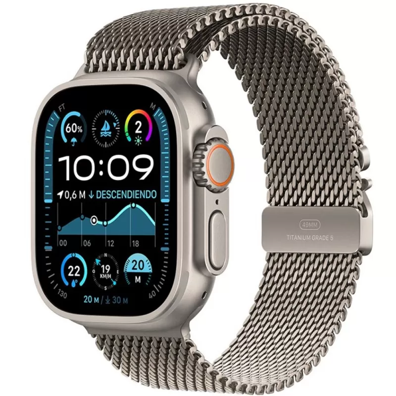 Apple Watch Ultra 2 MX5T3BE/A 49mm (GPS + Celular) - Natural Titanium Milanese Loop