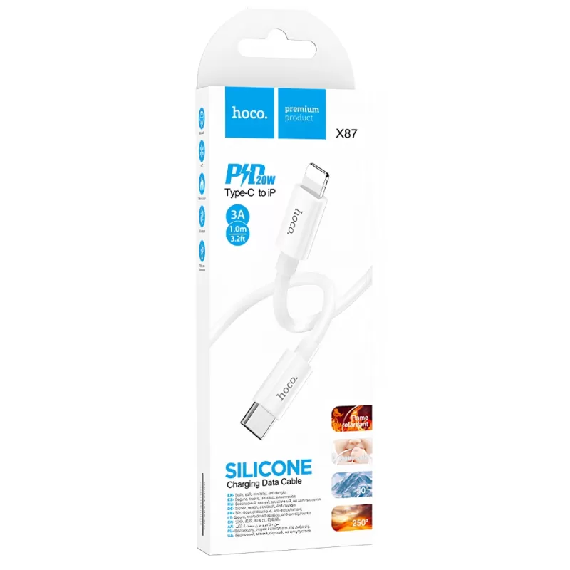 Cable Hoco USB-C/Lightning X87 20W (1m) - White
