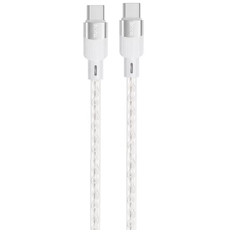 Cable Hoco Crystal Silicone USB-C/USB-C X99 60W (1...