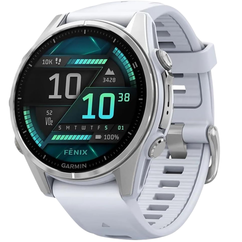 Reloj GPS Garmin Fēnix 8 43mm AMOLED - Silver/Whitestone (010-02903-00)
