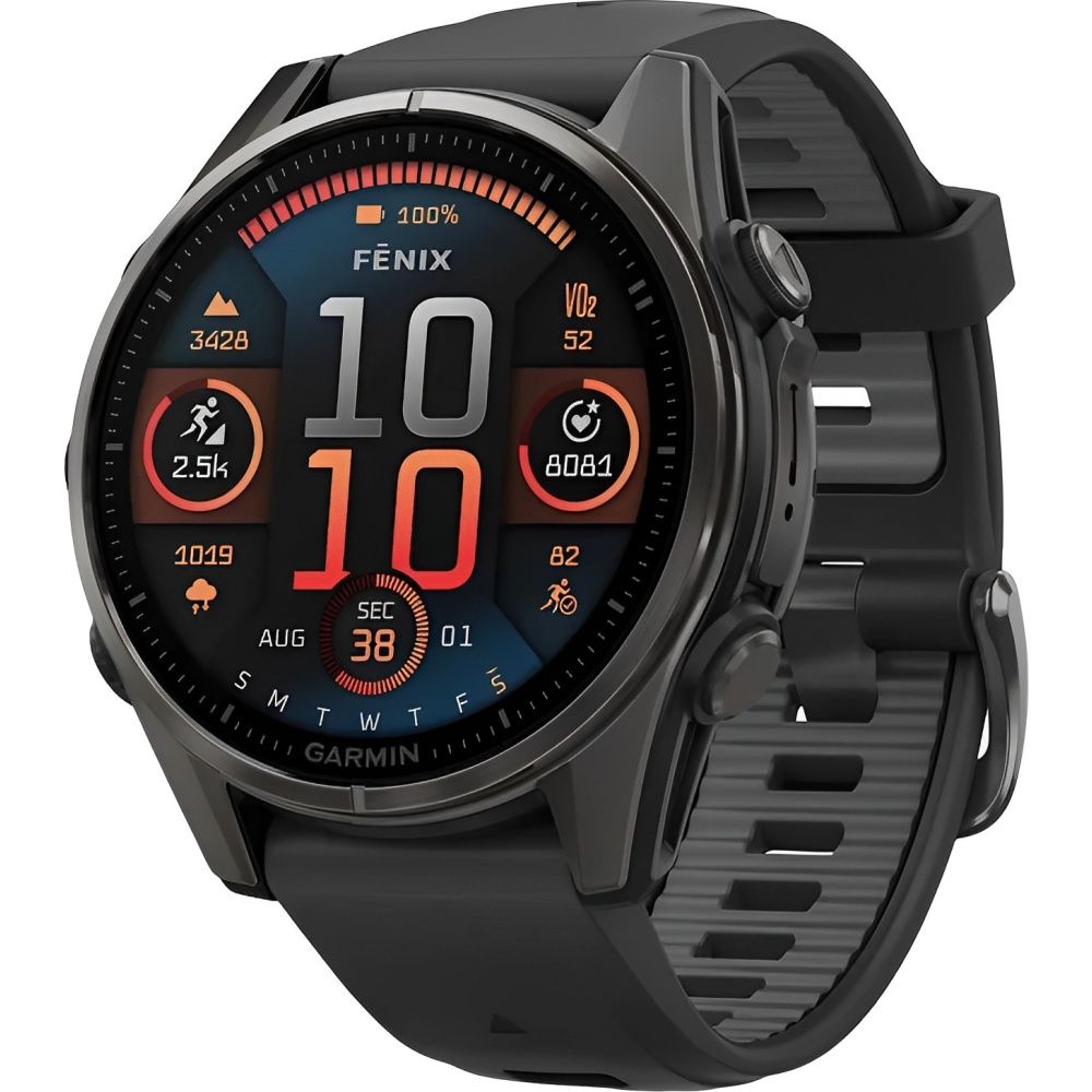 Reloj GPS Garmin Fenix 8 43mm AMOLED Sapphire - Titanium Black/Gray (010-02903-20)