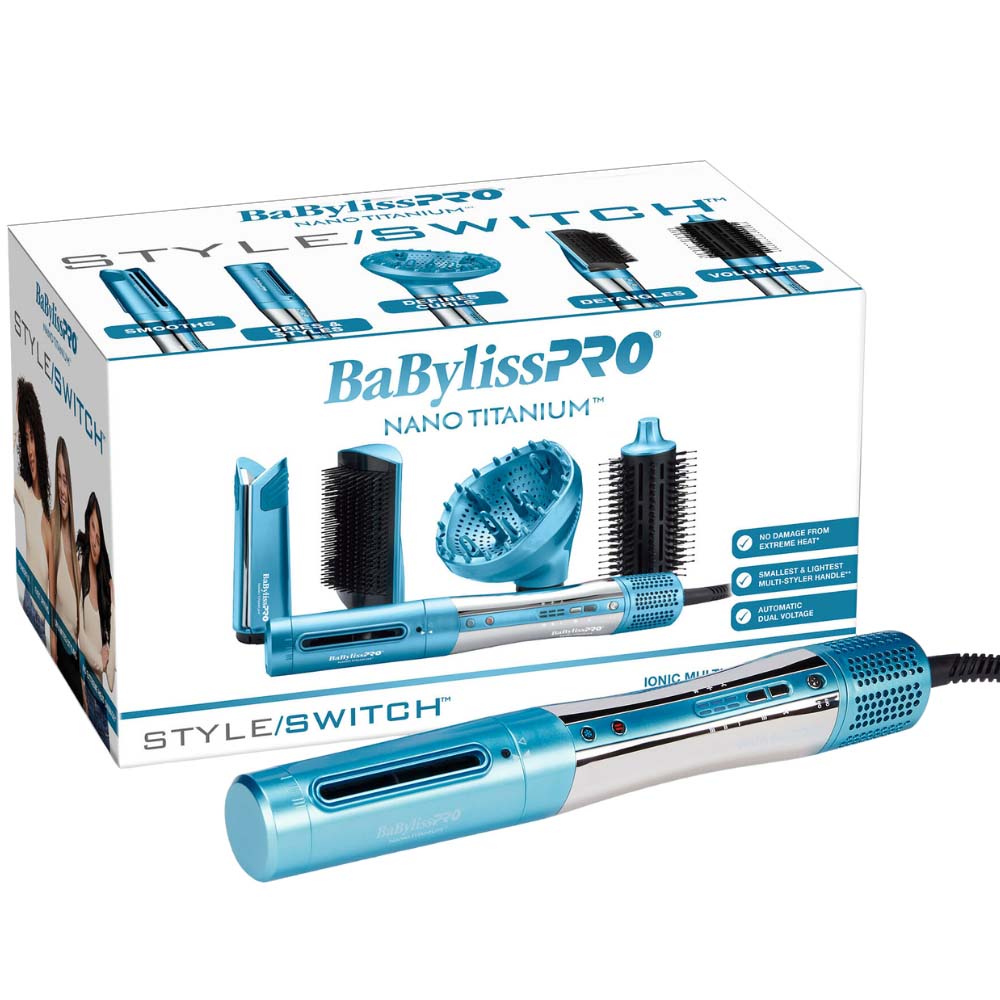 Multiestilizador/Secador BaBylissPro Nano Titanium StyleSwitch BNTSS-5PKUZ 2V - Blue