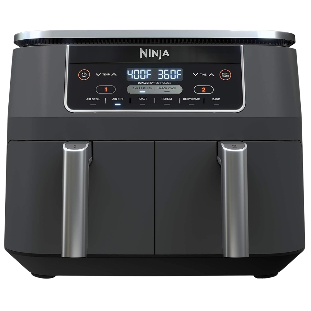 Air Fryer Ninja Foodi 2-Basket DZ201 1690W 7.4L 110V - Dark Gray