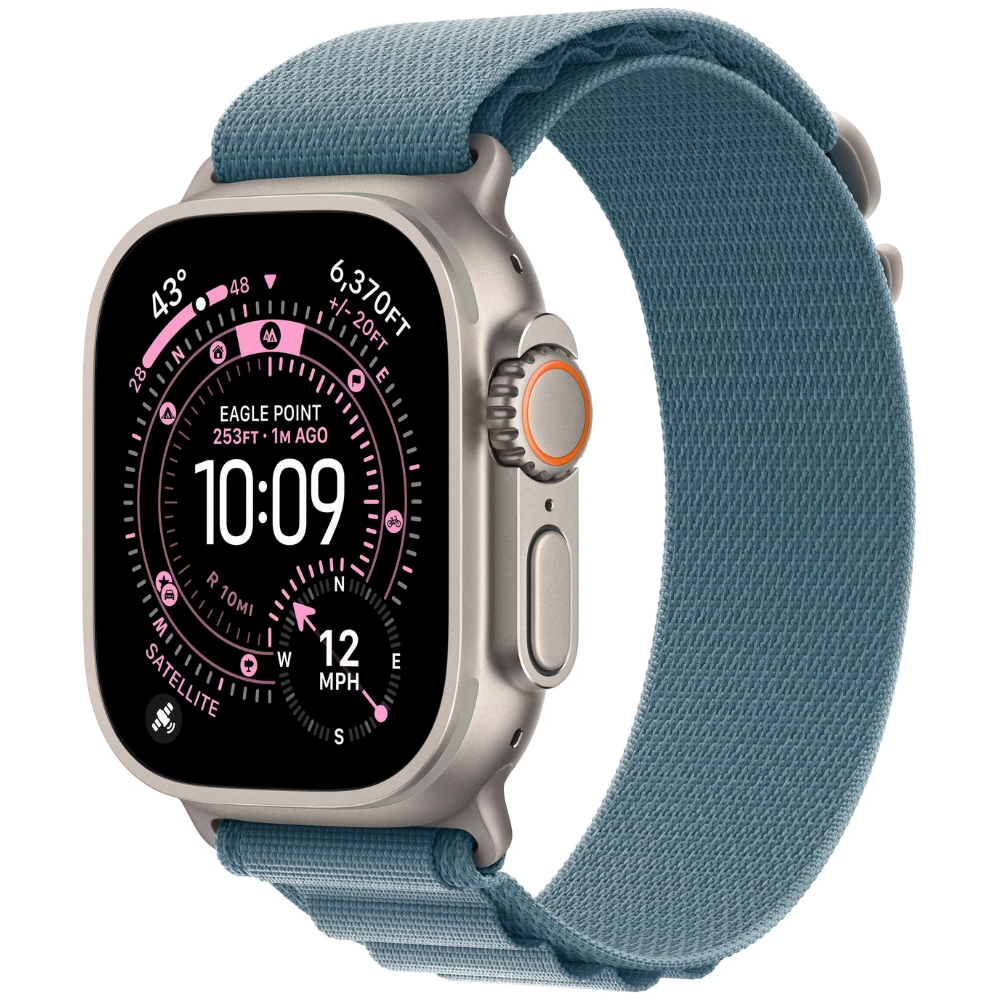 Apple Watch Ultra 3 MEWM4LW/A 49mm (GPS+Cellular) - Natural Titanium/Light Blue Alpine Loop
