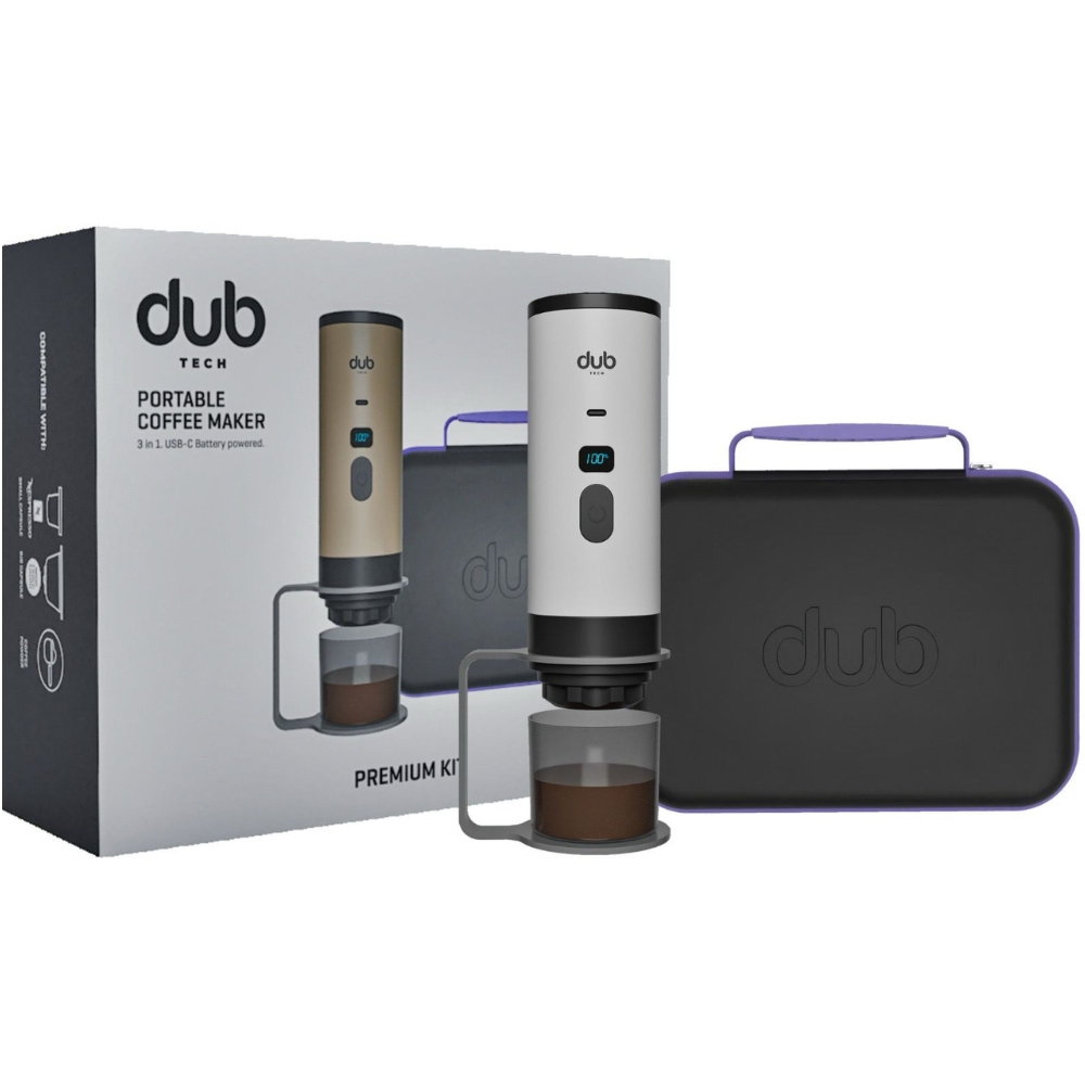 Cafetera Portátil Dub DBCM Premium Kit 3 en 1 USB-C - Light White