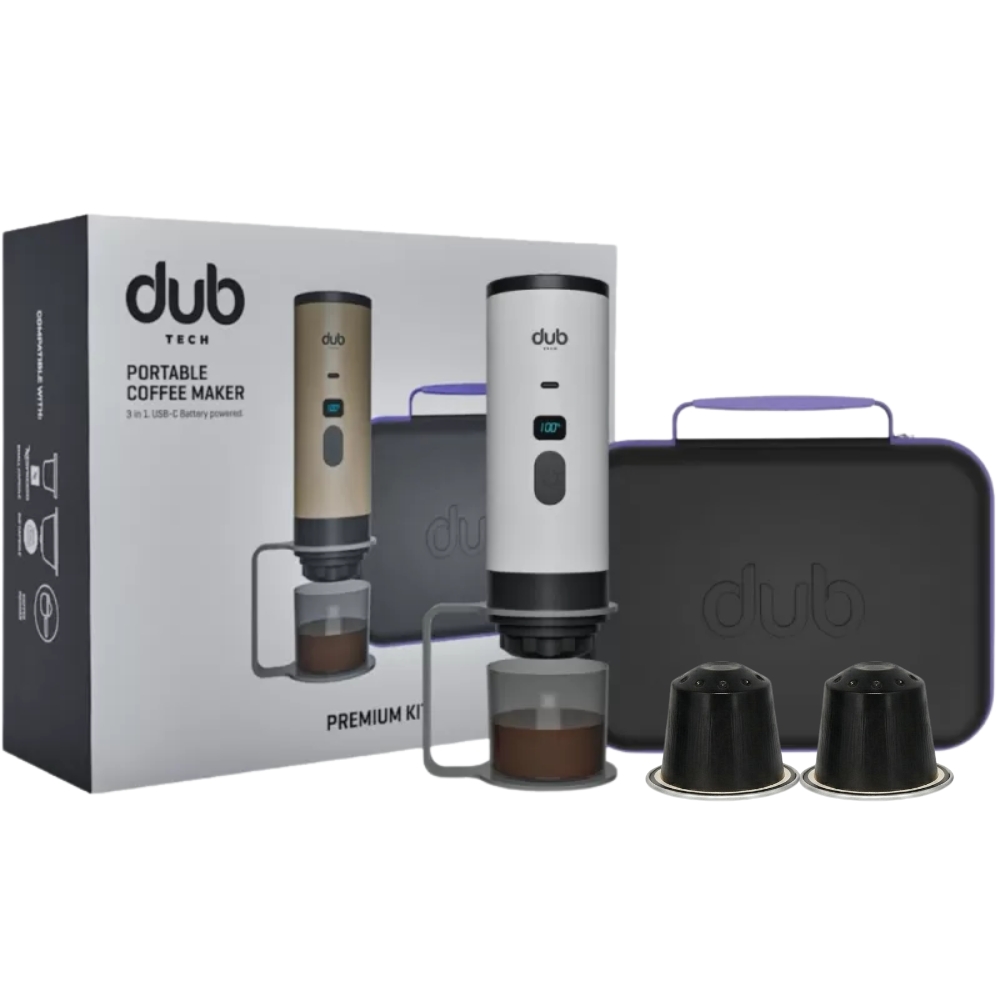Cafetera Portátil Dub DBCM Premium Kit 3 en 1 USB-C - Light White 