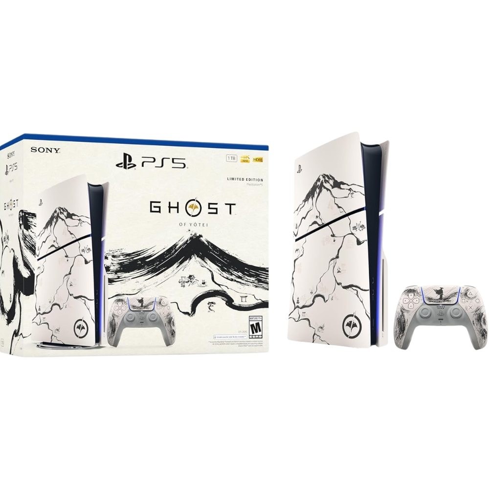 Consola Sony PlayStation 5 Slim CFI-2015 Disk 1TB SSD - Ghost of Yōtei Black Limited Edition