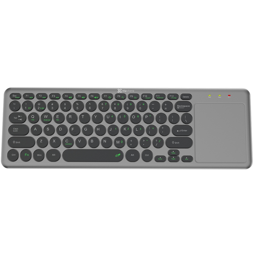 Teclado Wireless Klip Xtreme KeyGlider KCK-550E con TouchPad - Gray