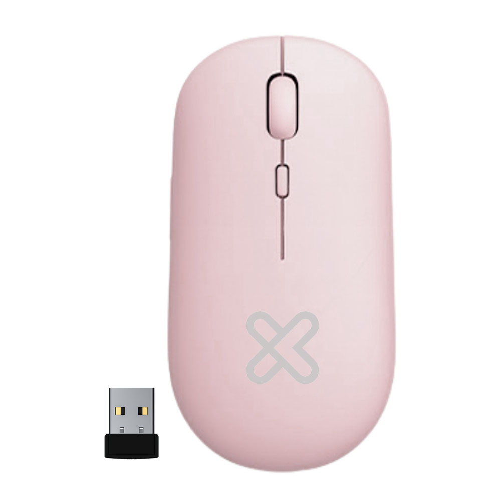 Mouse Wireless Klip Xtreme SlimSurfer KMW-415PK Silencioso - Pink
