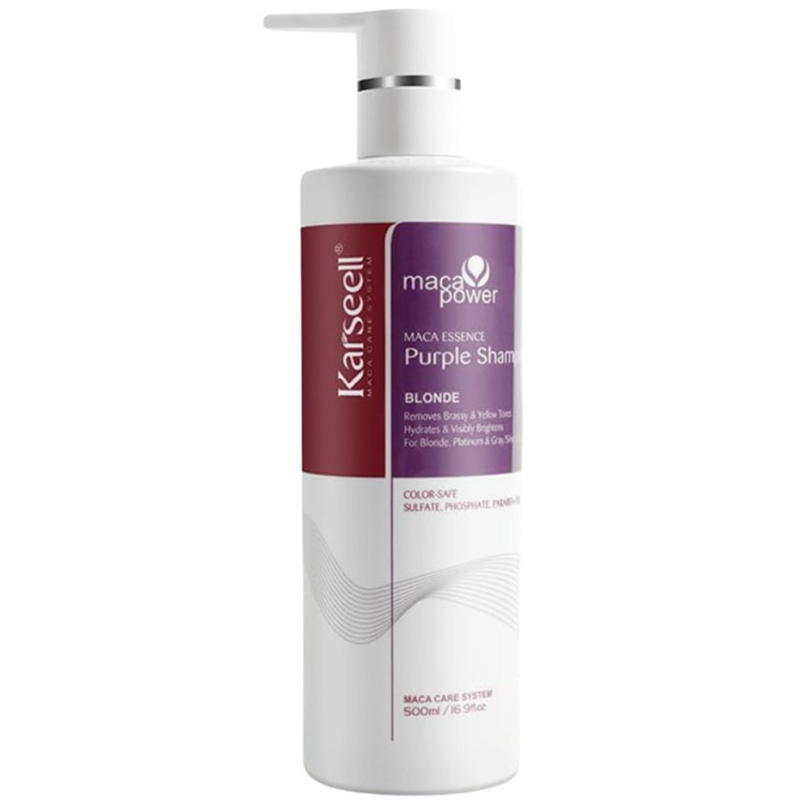 Shampoo Karseell Maca Power Purple Tonos Rubios - 500mL
