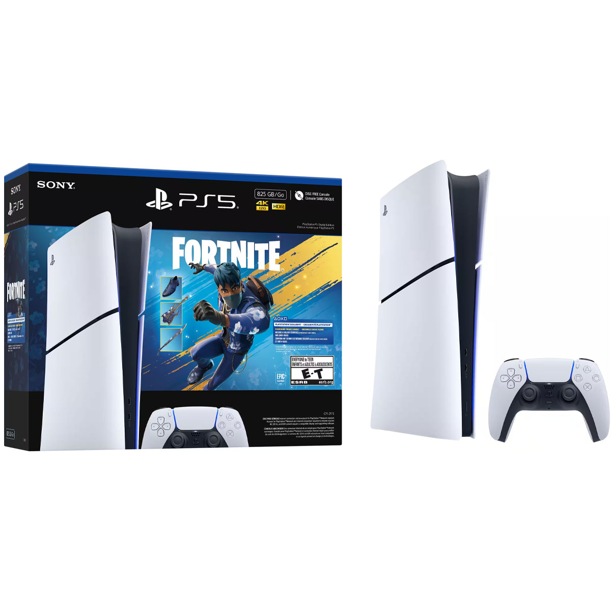 Consola Sony PlayStation 5 Slim Digital CFI-2115 825GB SSD Fortnite Flowering Chaos Bundle - White/Black