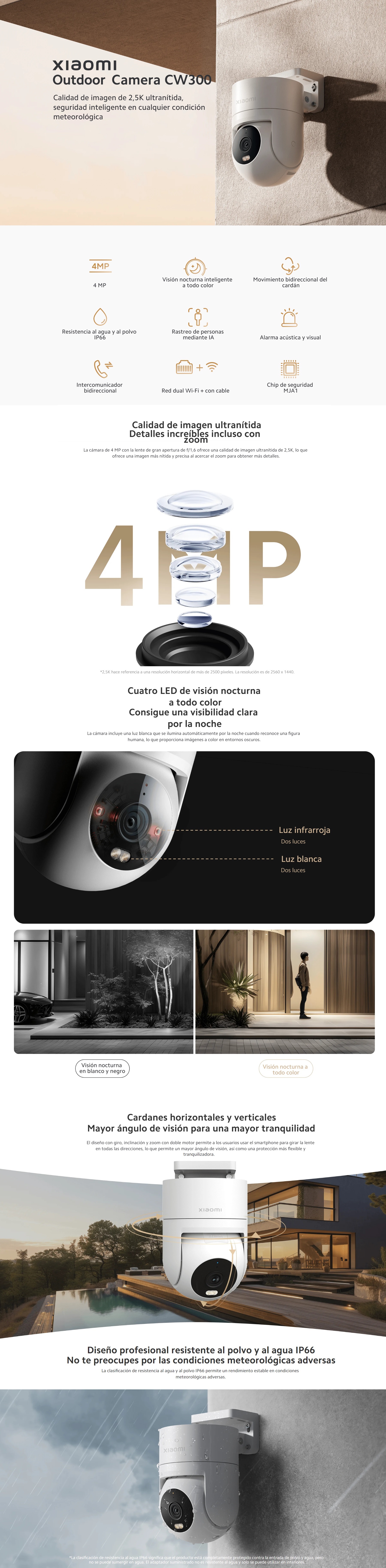 Cámara IP Xiaomi Outdoor CW300 MBC11 Wi-Fi - White